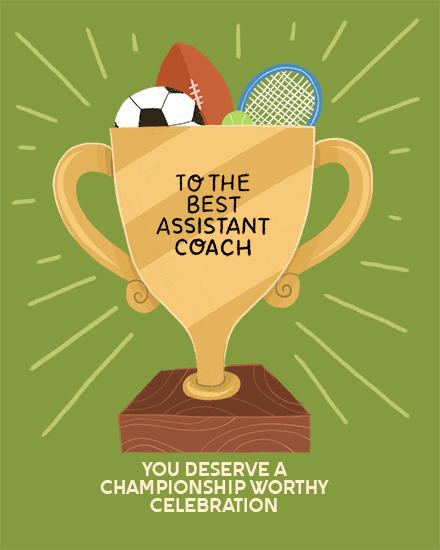 birthday by profession assistant coach trophy
