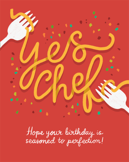 birthday by profession chef pasta fork