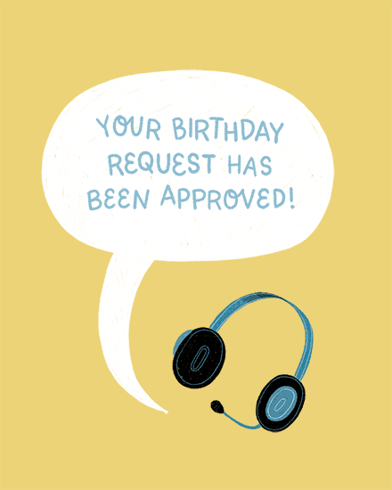 birthday by profession customer service headset
