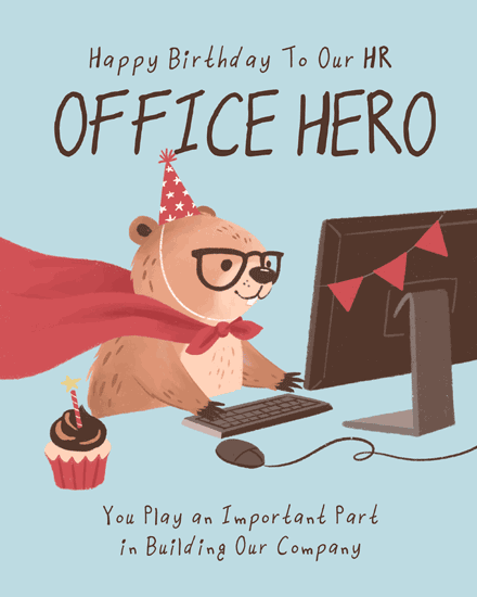 birthday by profession hr office admin hero beaver computer