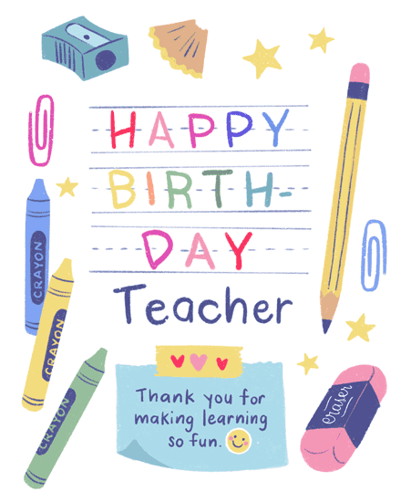 birthday by profession kindergarten preschool school teacher
