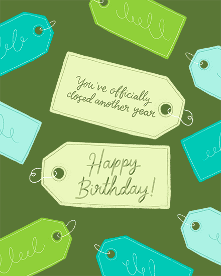 birthday by profession sales tags
