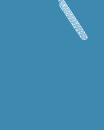 Minimal teal background with white line-art tool outline angled in the top right