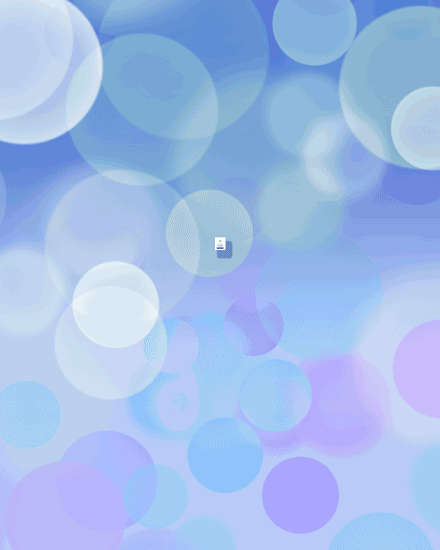 Abstract blue and purple gradient background with soft translucent bokeh circles