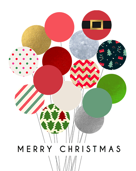 holiday season balloons pattern