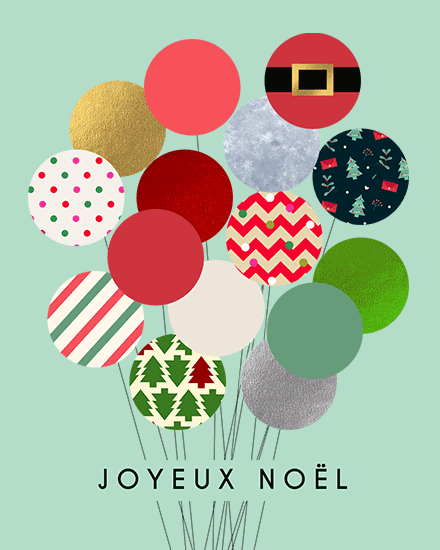 holiday season balloons pattern french