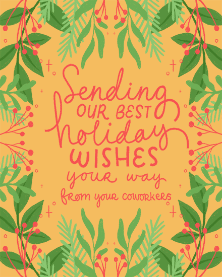 holiday season holiday card best wishes coworkers