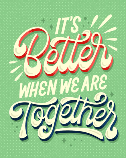 holiday season holiday card its better when we are together