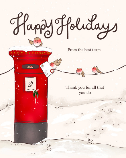 holiday season birds letters best team special delivery