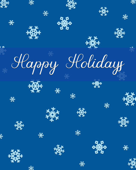 holiday season holiday card blue snowflakes