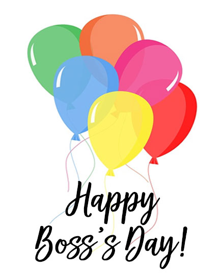 boss's day holiday card boss day balloons