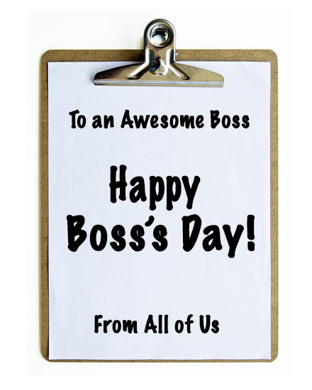 boss's day holiday card boss day clipboard picture