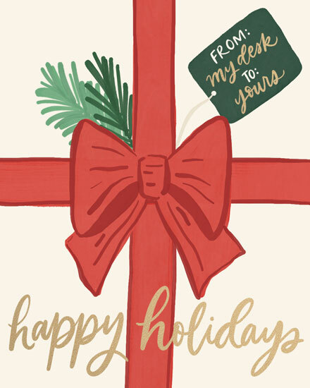 holiday season bow from my desk to yours