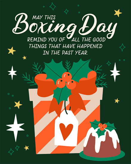 holiday season boxing day gift present bow ribbon box holly stars sparkles british uk sticky toffee pudding dessert cake