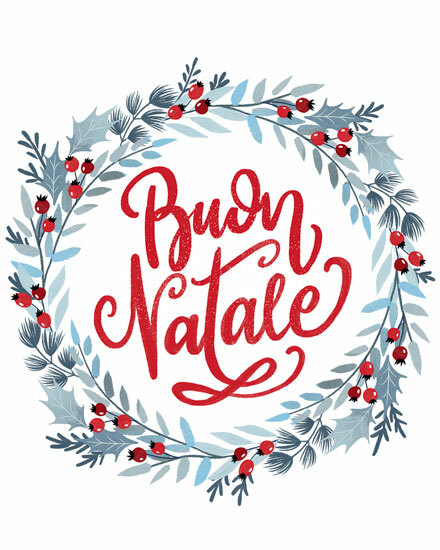 holiday season buon natale wreath