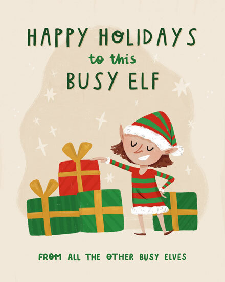 holiday season busy elf
