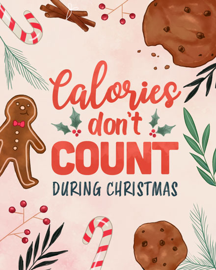 holiday season christmas card calories dont count during christmas gingerbread