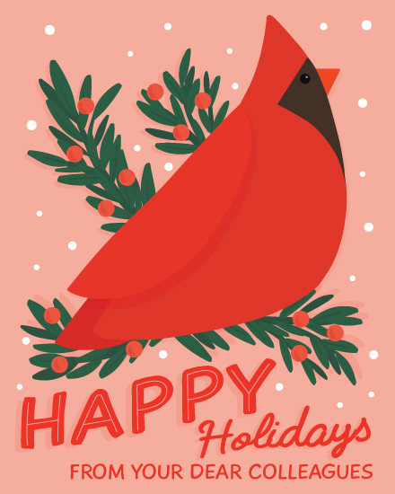 holiday season holiday card cardinal