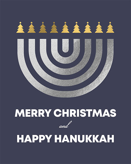 holiday season holiday card merry christmas and happy hanukkah