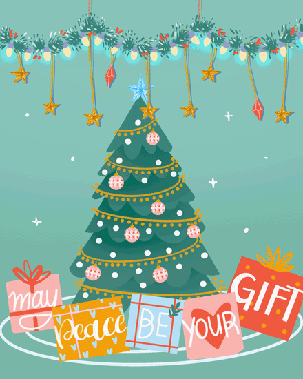 holiday season holiday card christmas tree