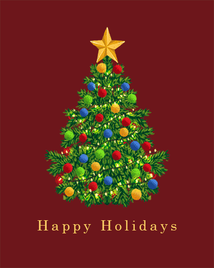 holiday season christmas tree lights star
