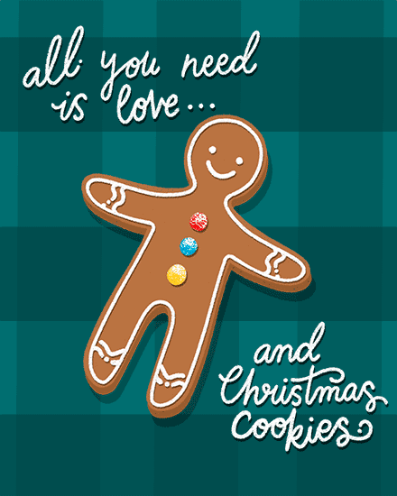 holiday season cookie gingerbread card pattern bite