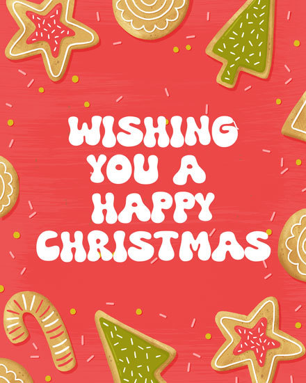 cookies happy christmas GG holiday season card sprinkle star tree cane