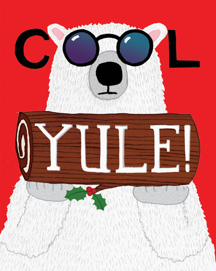 holiday season holiday card cool yule bear
