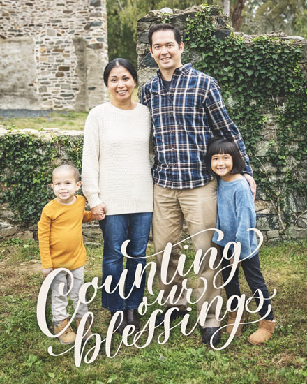 holiday season holiday card photo template counting our blessings picture photo image