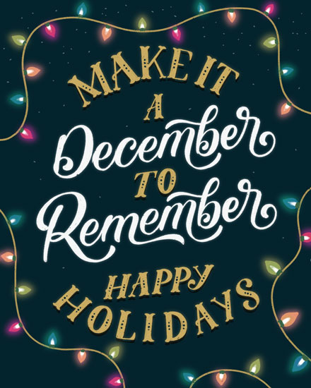 holiday season holiday card december to remember