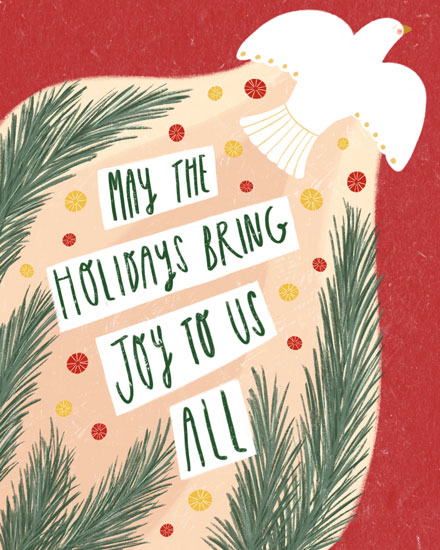 holiday season holiday card dove holiday joy