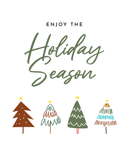 holiday season holiday card enjoy the holiday