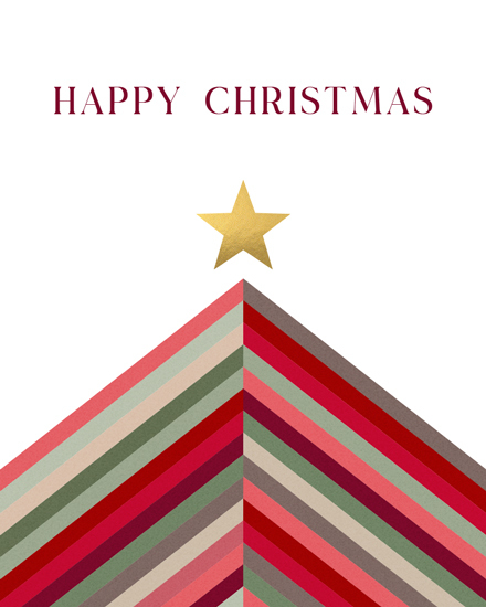 holiday season geometric tree lines star gold