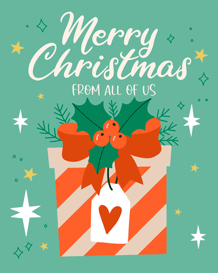 holiday season gift present holly box sparkles