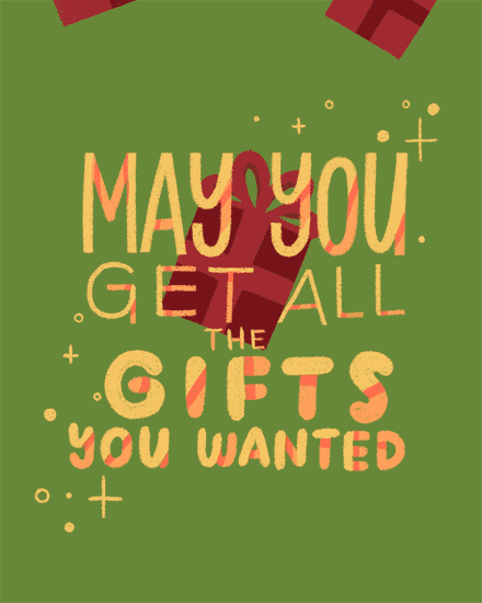 holiday season red gifts falling presents