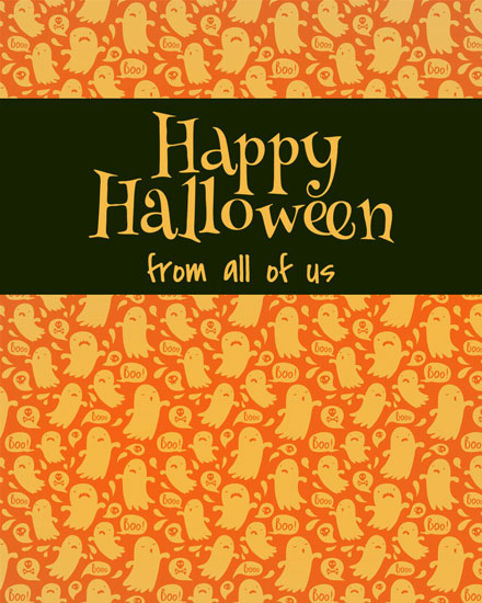 halloween card ghosts wallpaper