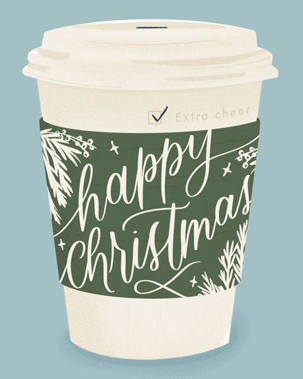 happy christmas blend GG holiday season card coffee drinks cheer