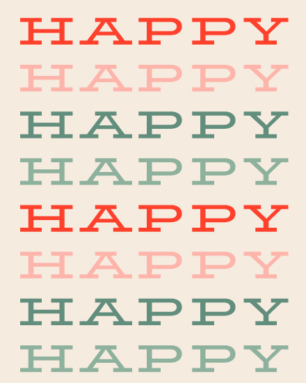 happy happy happy GG holiday season card text