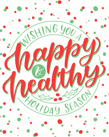 holiday card happy healthy holiday season
