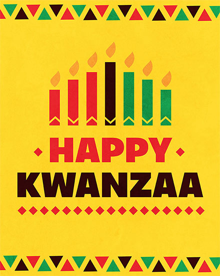 holiday season kwanzaa card happy kwanzaa candles