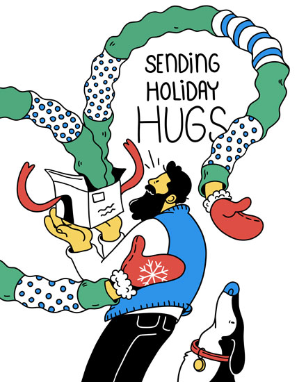 holiday season holiday card sending holiday hugs