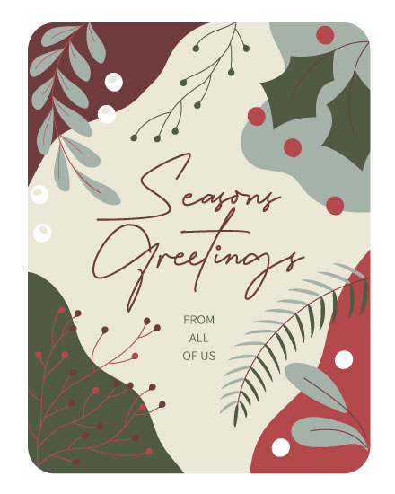 holiday season holiday card holly plants