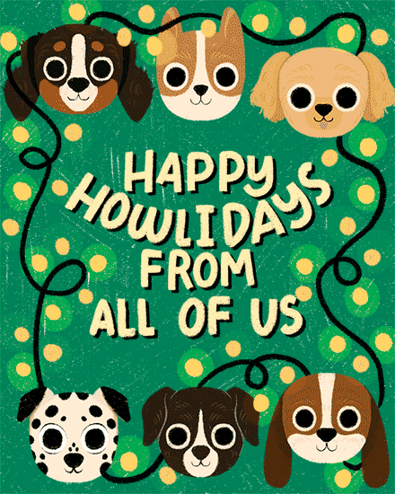 holiday season holiday card howlidays