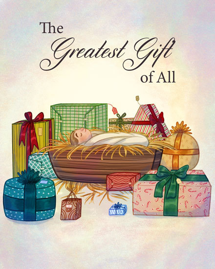 jesus greatest gift holiday season card christian