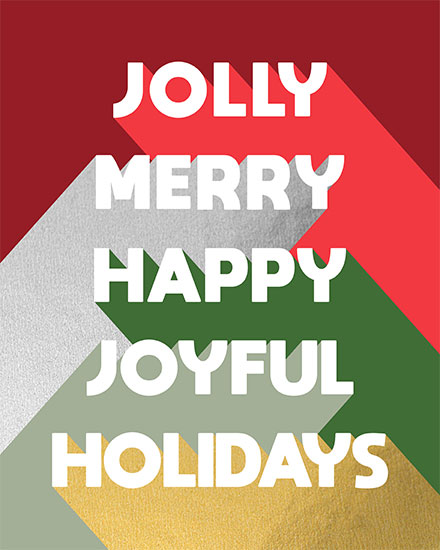 holiday season holiday card jolly merry happy joyful holidays