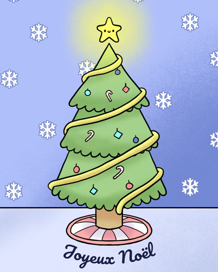 holiday season holiday card joyeux noel tree