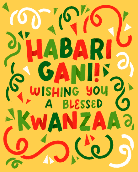 holiday season holiday card kwanzaa