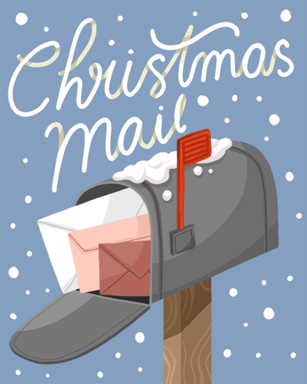 holiday season mail box snow christmas