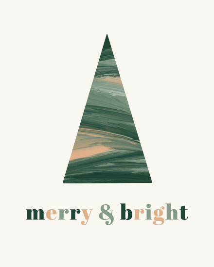 holiday season holiday card merry and bright modern christmas tree