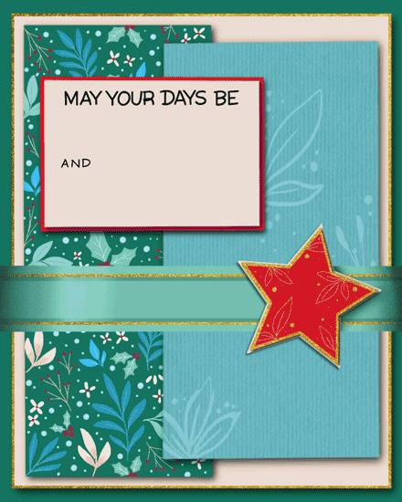 holiday season holiday card merry and bright